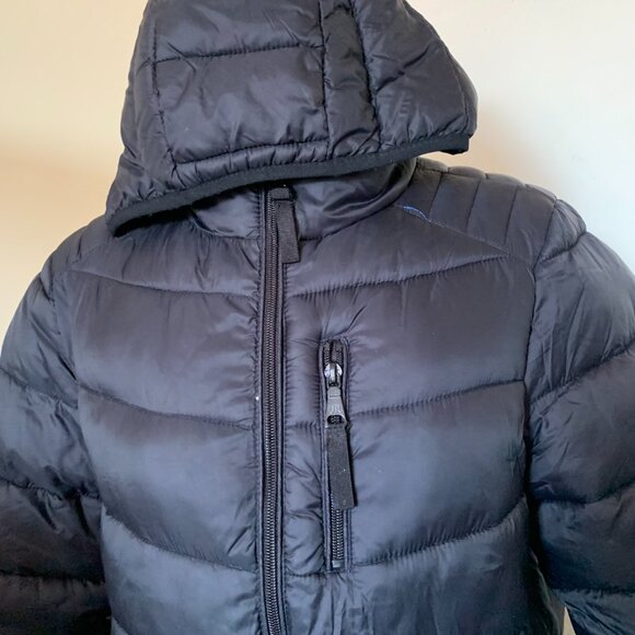URBAN REPUBLIC BOYS HOODED BLACK PUFFER JACKET SIZE L 14/16 NYLON POLYESTER - Picture 2 of 11